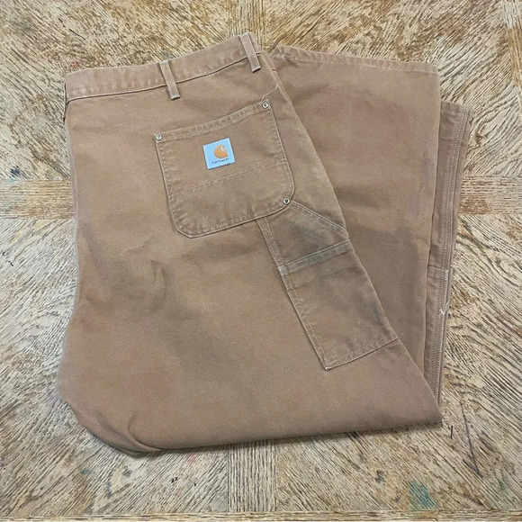 Carhartt USA B01 BRN Double Knee Duck Work Pants Loose Original Fit 50x30. - Picture 1 of 9